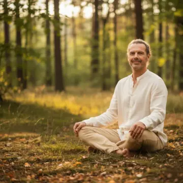 Portrait von Oliver Vucic, ruhiger Blick, weiches Licht vor heller Wand